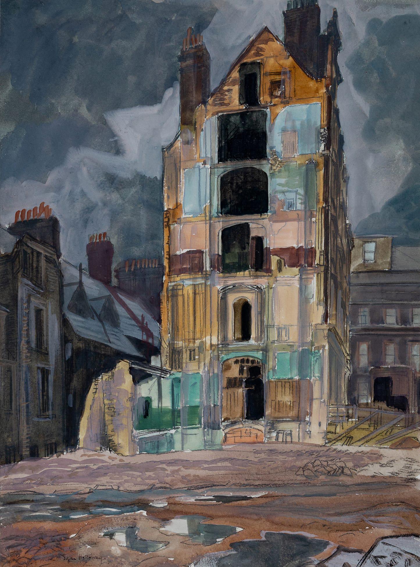 Holloway, Edgar (1914 – 2008) – ‘Warwick Lane’ E.C.
