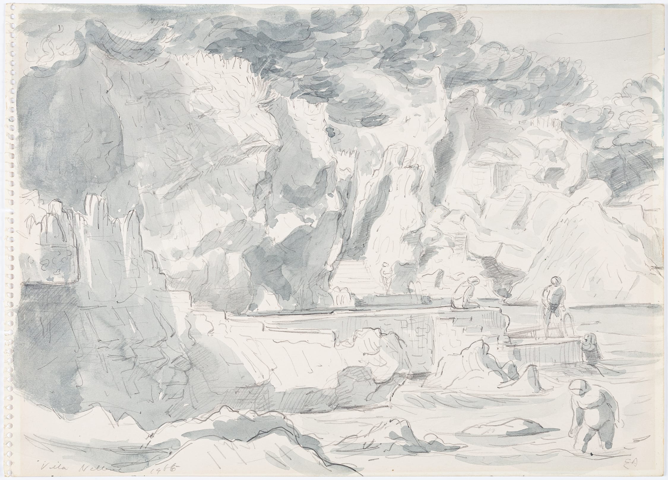 Ardizzone R.A., Edward (1900 – 1979) – Liguria: ‘Villa Nettuno’.