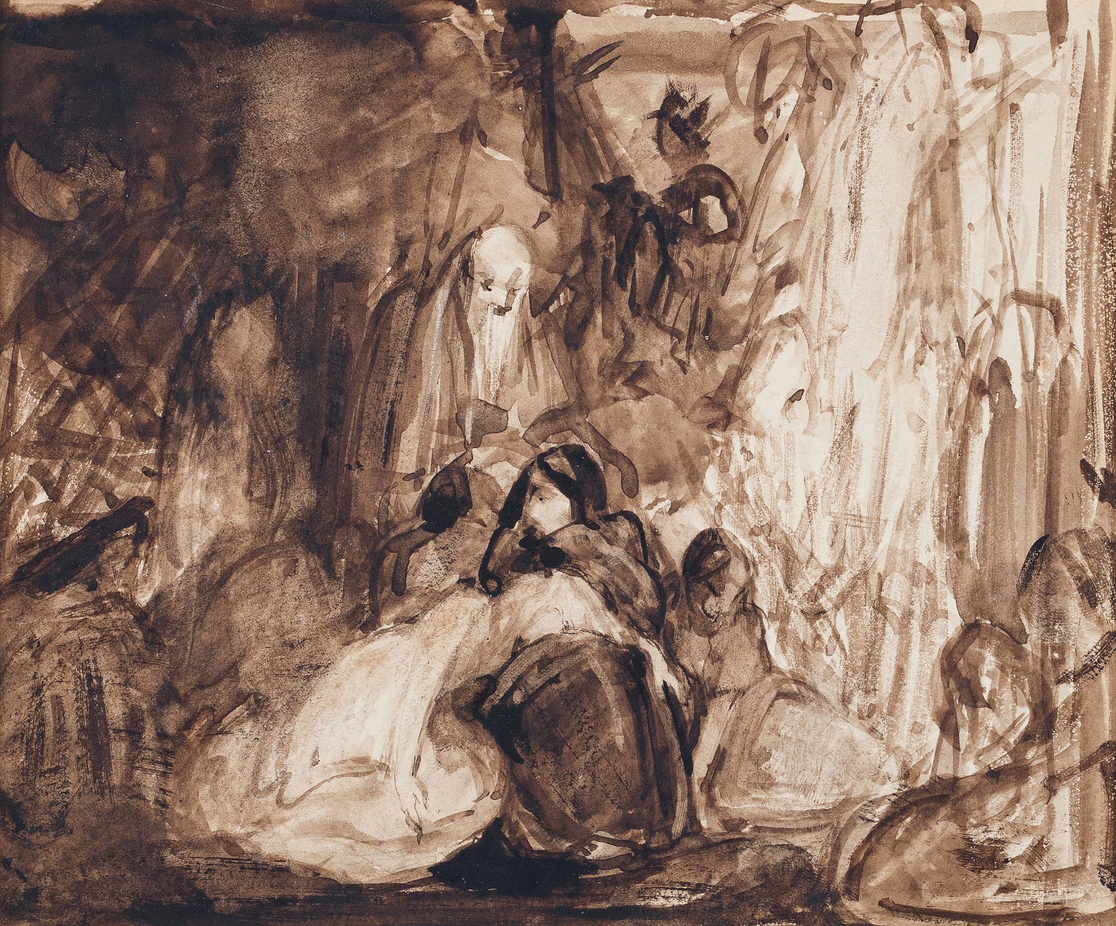 BOXALL Sir William R.A. (1800-1879) – A night scene. | ABBOTT and HOLDER