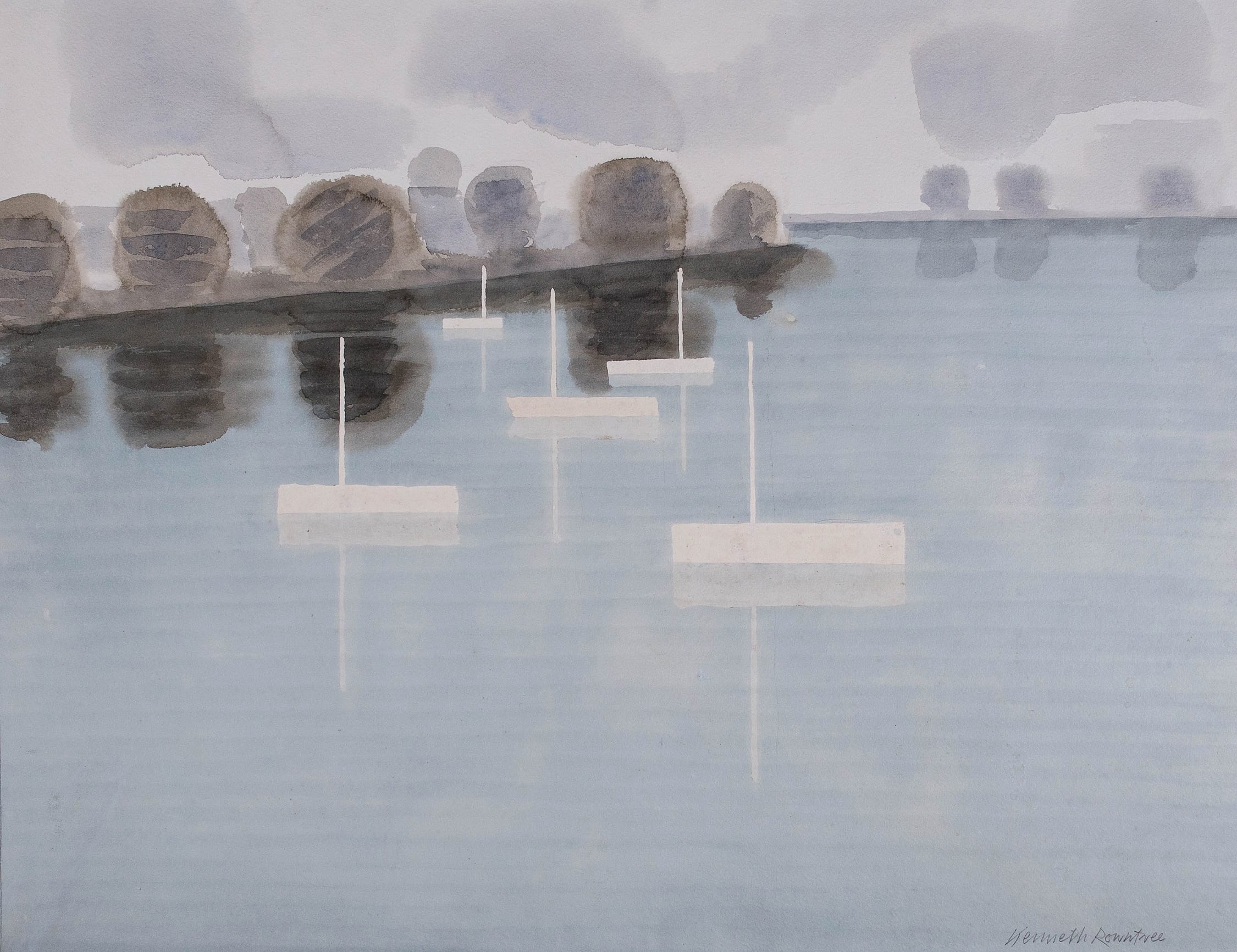 Kenneth Rountree ROWNTREE Kenneth (1915-1997) – ‘Southampton Water’. | ABBOTT and HOLDER