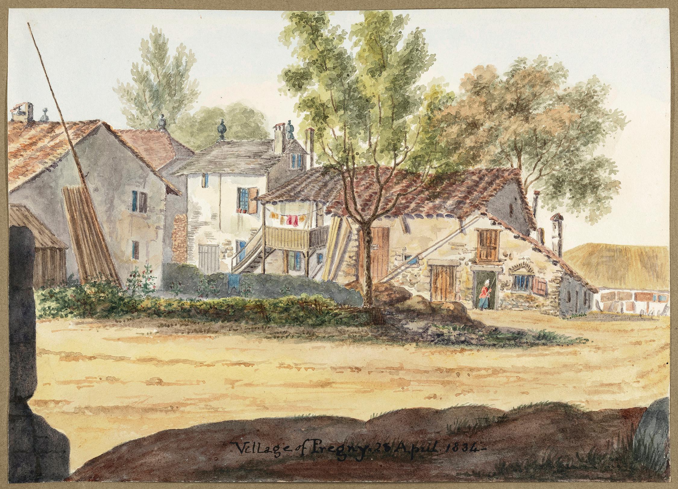 Campbell, Elizabeth (1783 – 1861) – Switzerland; ‘Village of Pregny’.